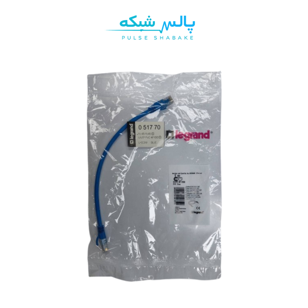 پچ کورد شبکه لگراند Cat6 UTP طول ۳۰ سانتی‌متر