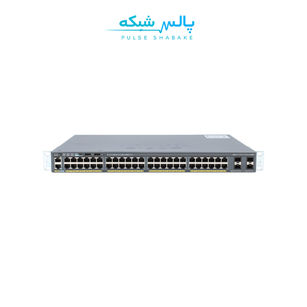 سوئیچ سیسکو WS-C2960X-48FPS-L — ۴۸ پورت گیگابیت مدیریتی، PoE+
