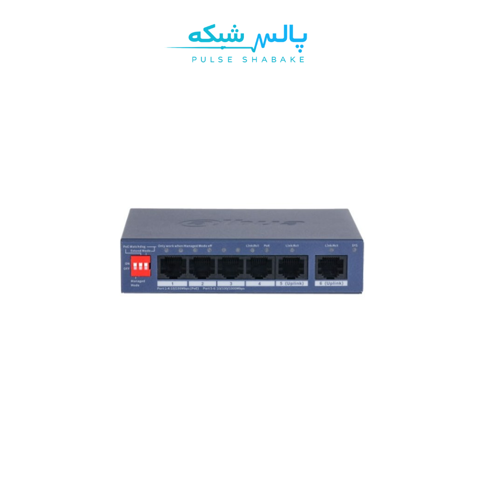 سوئیچ ۴ پورت داهوا مدل DH-CS4006-4ET2GT-36